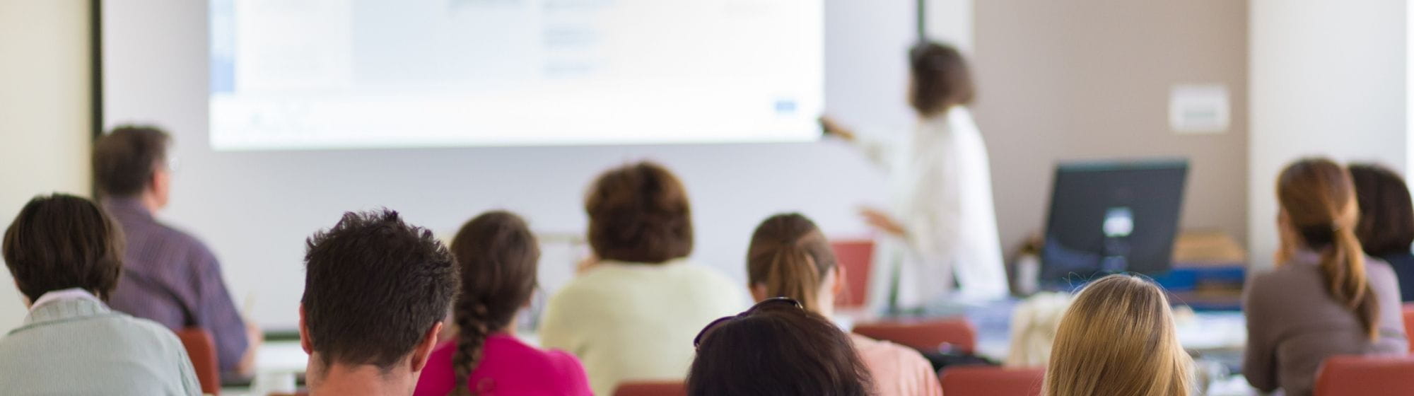 Participants attending a professional training session