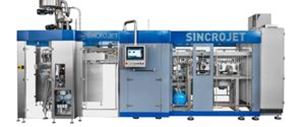Machine industrielle Sincrojet pour production automatisée avec modules, écran de contrôle et structure métallique